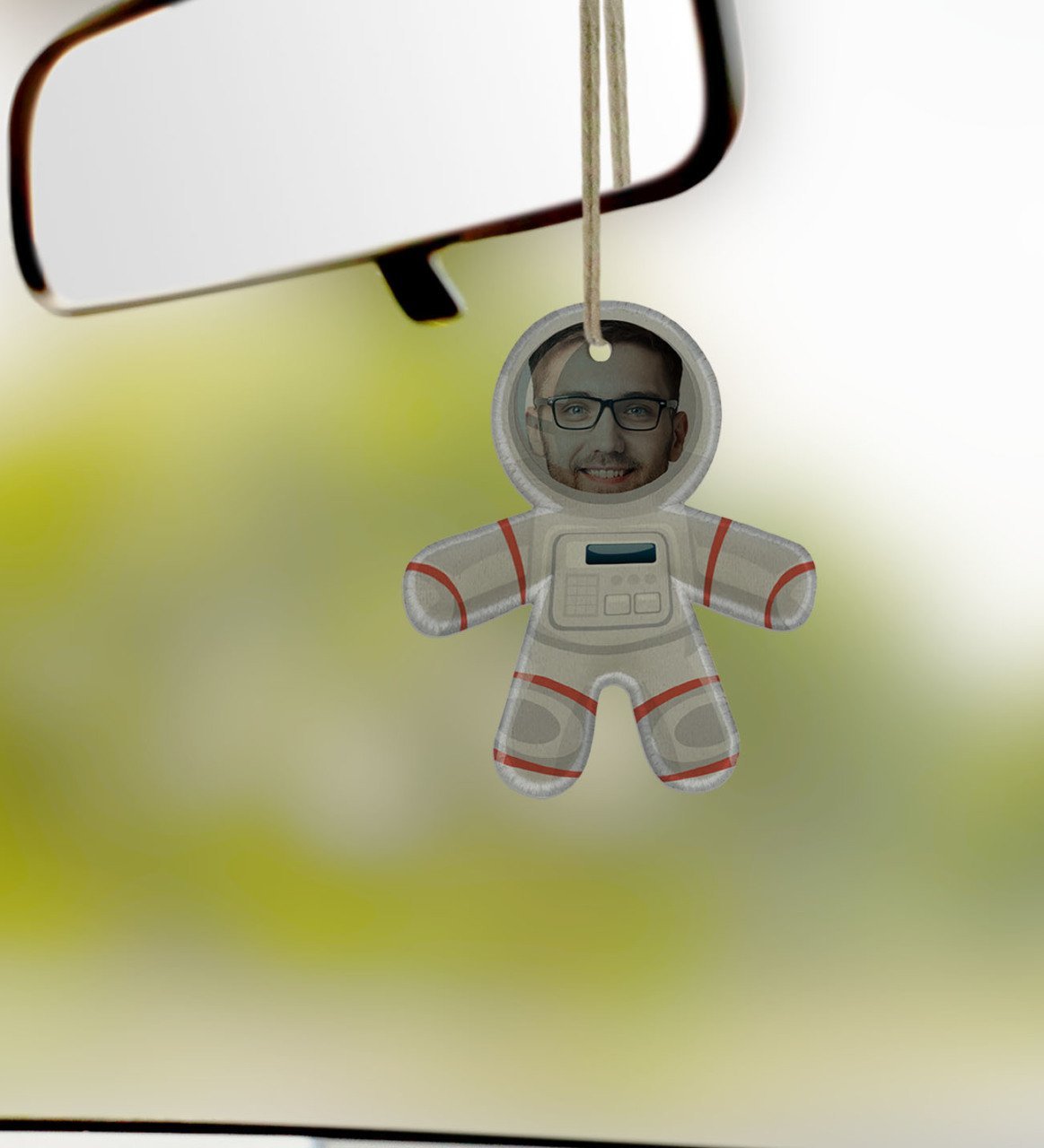 Kişiye Özel Astronot Eğlenceli Bez Bebek Dikiz Ayna Süsü-1