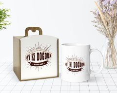 Kişiye Özel Ahşap Kutuda İyi Ki Doğdun Tasarımlı Beyaz Kupa Bardak-3