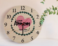 Kişiye Özel Canım Annem Tasarımlı Otantik Ahşap Palet Saat-10