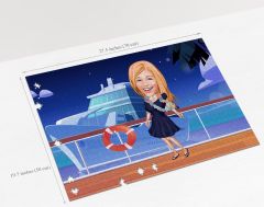 BK Gift Kişiye Özel Tatilci Kadın Tasarımlı 1000 Parça Profesyonel Puzzle-5, 1000 Puzzle, Arkadaşa Hediye