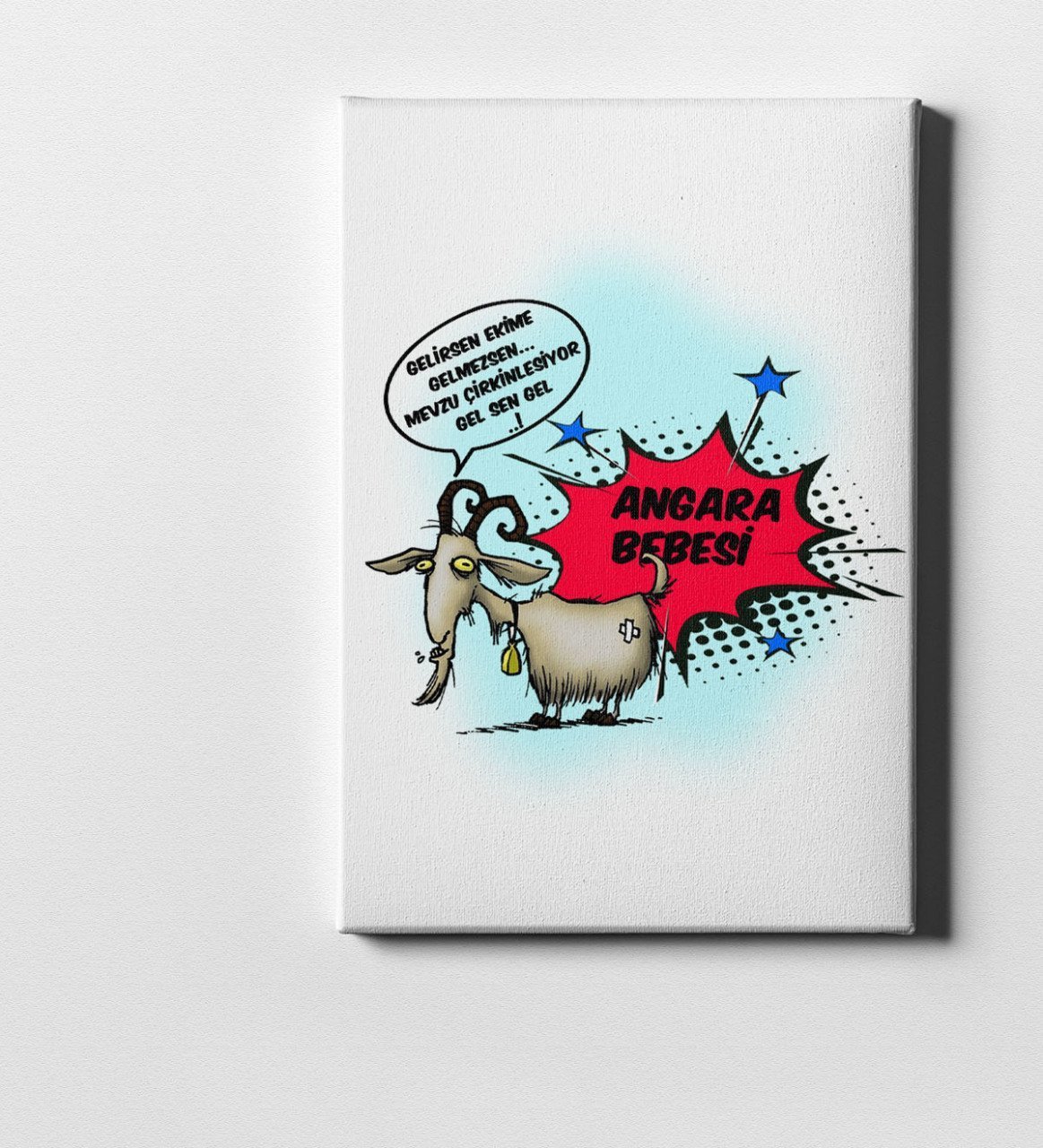 Angara Bebesi Karikatür Kanvas Tablo (50 x 70 cm.) 2