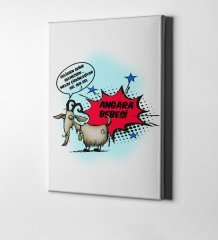 Angara Bebesi Karikatür Kanvas Tablo (50 x 70 cm.) 2