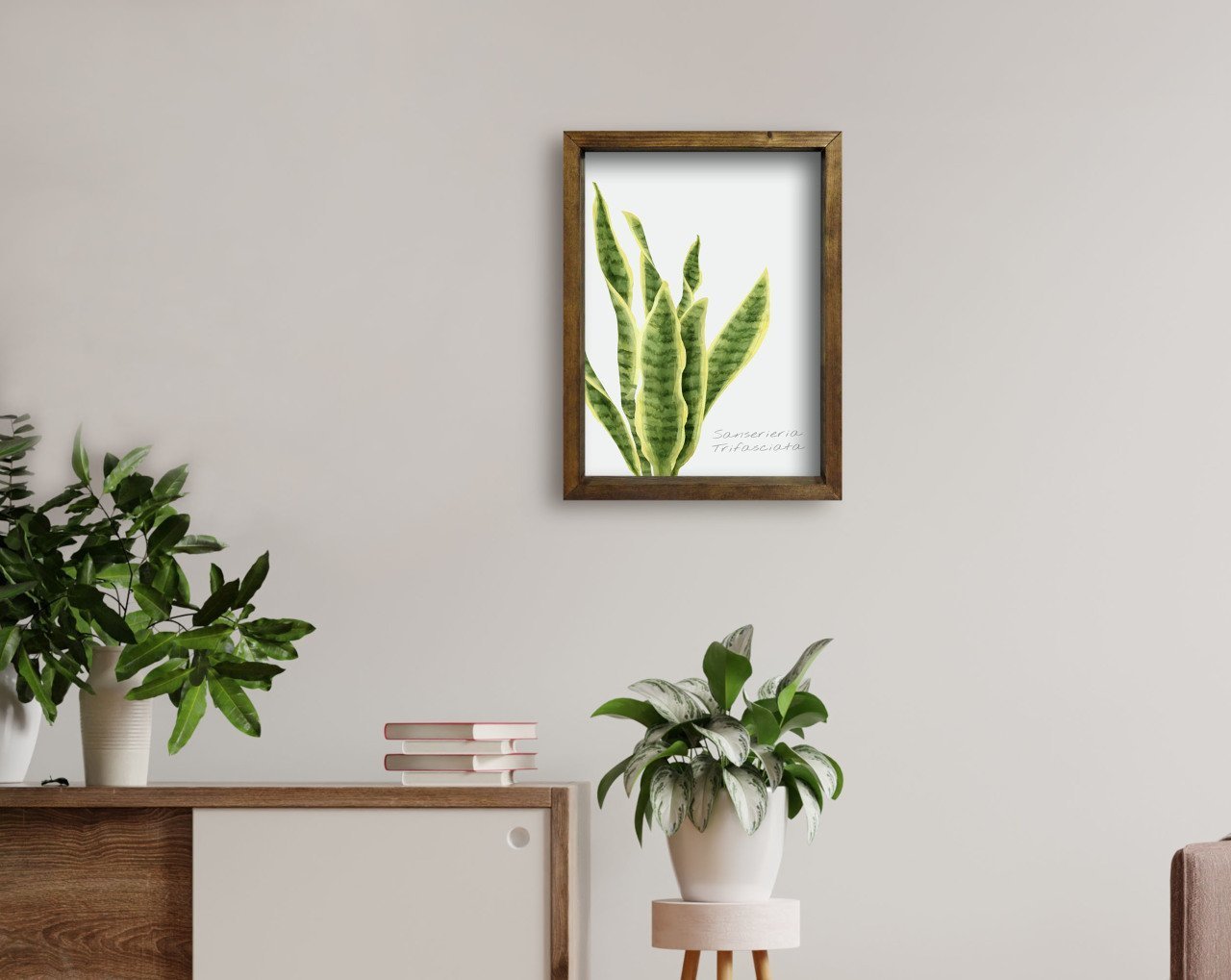 BK Home Doğal Masif Ahşap Çerçeveli Tablo 45x65cm-3
