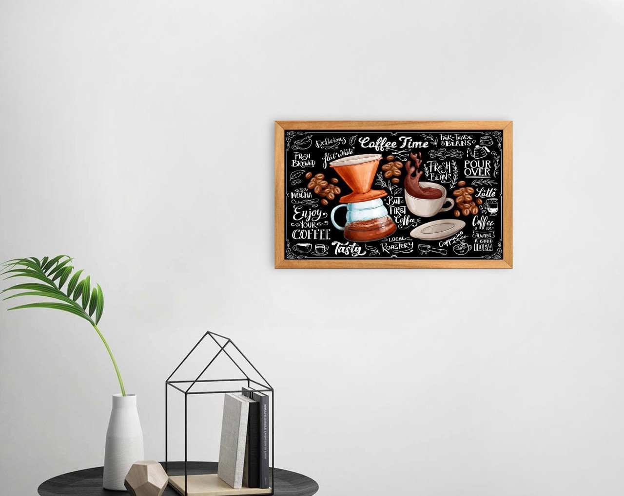 BK Home Coffee Tasarımlı Dekoratif Retro Ahşap Tablo-39