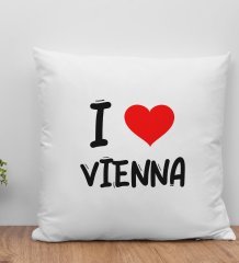 BK Gift I Love Vienna Tasarımlı Yastık - Model 1