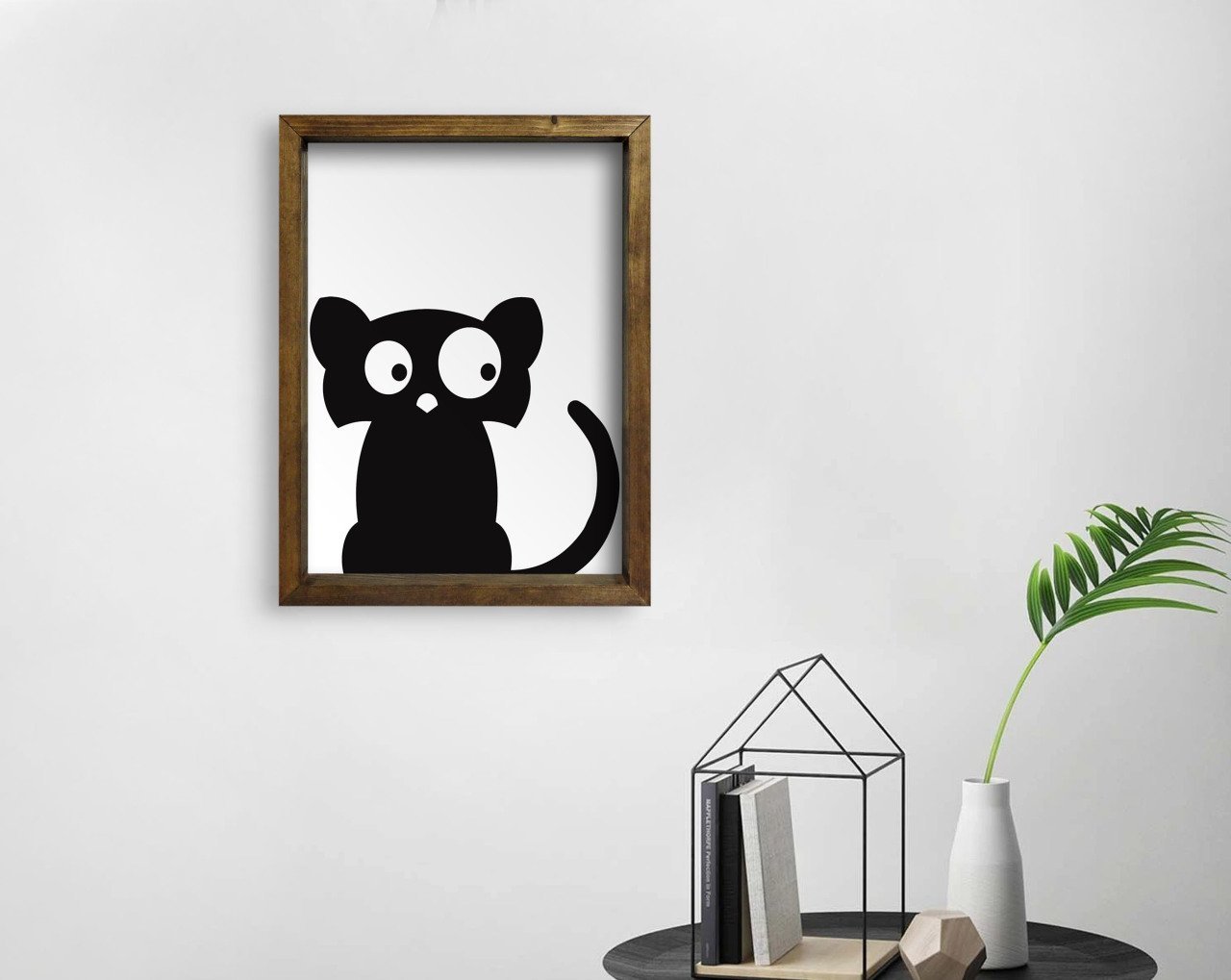 BK Home Doğal Masif Ahşap Çerçeveli Tablo 45x65cm-1