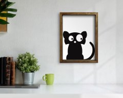 BK Home Doğal Masif Ahşap Çerçeveli Tablo 45x65cm-1