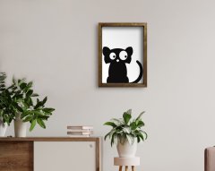 BK Home Doğal Masif Ahşap Çerçeveli Tablo 45x65cm-1