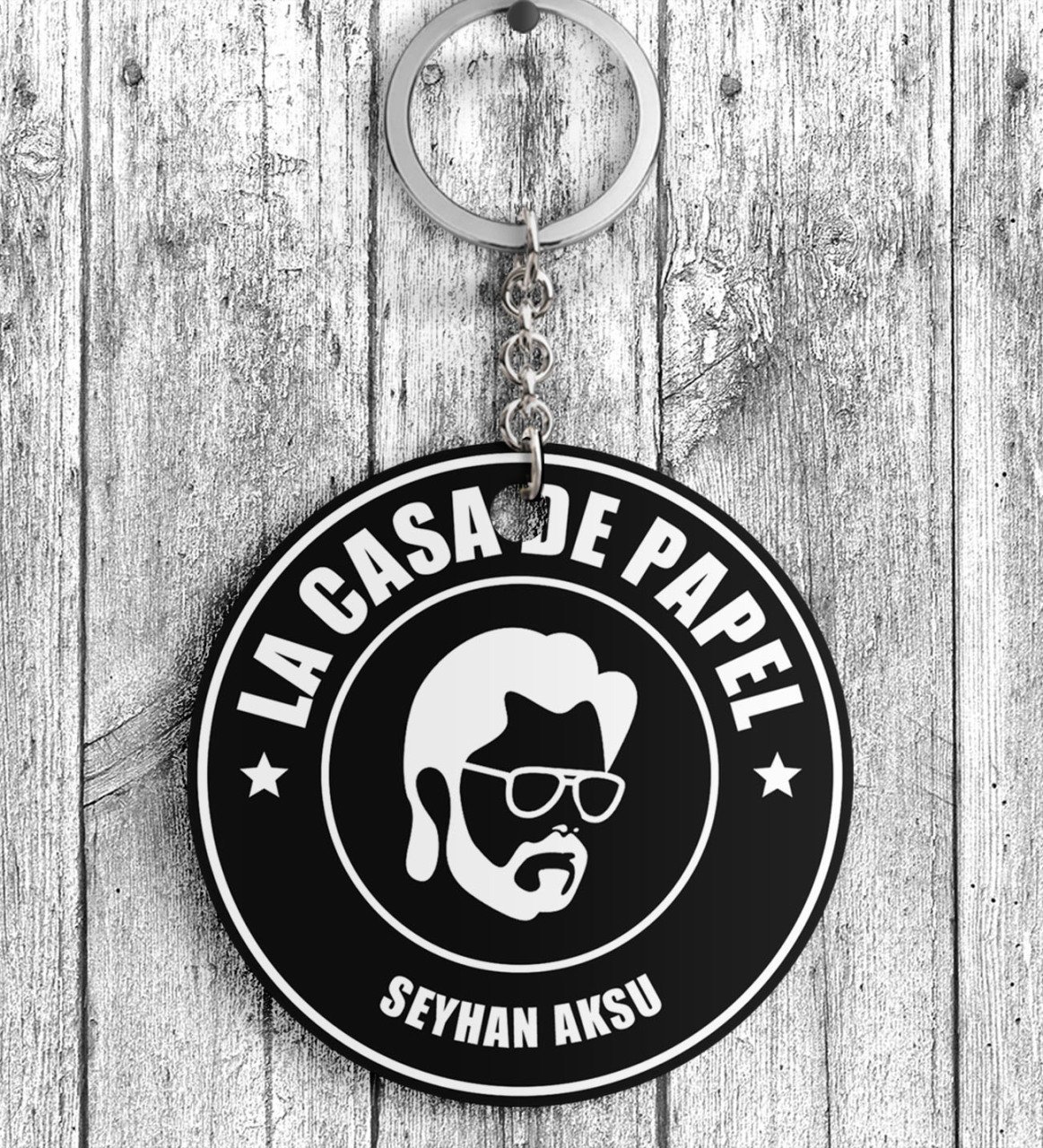 Kişiye Özel La Casa De Papel Ahşap Anahtarlık - 4