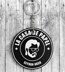 Kişiye Özel La Casa De Papel Ahşap Anahtarlık - 4