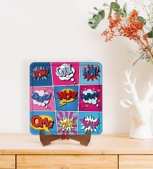 BK Gift Pop Art Tasarımlı Ahşap Standlı Puzzle Çerçeve-26