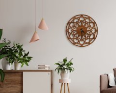 BK Gift Dekoratif 45cm Ahşap Duvar Saati-110