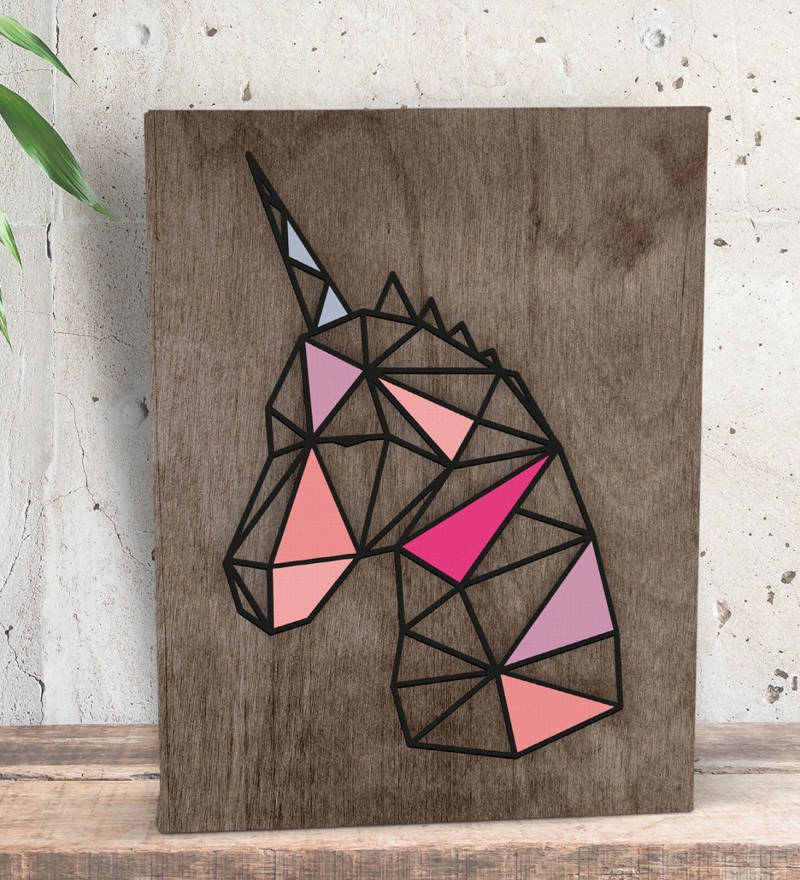 BK Gift Unicorn Tasarımlı Dekoratif Mini Kanvas Tablo 15x20cm-2
