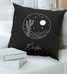 BK Gift Kişiye Özel İsimli Premium Kumaş Siyah Kırlent Yastık, Ev Hediyesi, Ev Dekorasyonu, Dekoratif Hediye-3