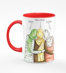 Kişiye Özel Türbanlı Kırmızı Kupa Bardak 42710