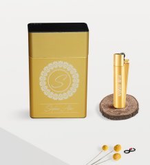 Kişiye Özel İsimli Gold Metal Sigara Tabakası ve Clipper Çakmak Seti - 2
