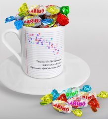 Kişiye Özel Dünyanın En İyi Öğretmeni Türk Kahvesi Fincanı ve Haribo Şeker Hediye Seti-28