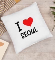 BK Gift I Love Seoul Tasarımlı Yastık - Model 1