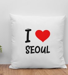 BK Gift I Love Seoul Tasarımlı Yastık - Model 1