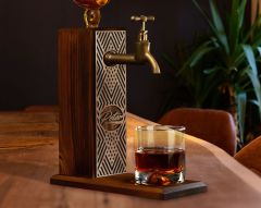 BK Gift Kişiye Özel Kabartma İsimli Musluklu Ahşap İçki Standı, Viski Çeşmesi, Doğum Günü Hediyesi, Ev Hediyesi, İçecek Dispenseri-43