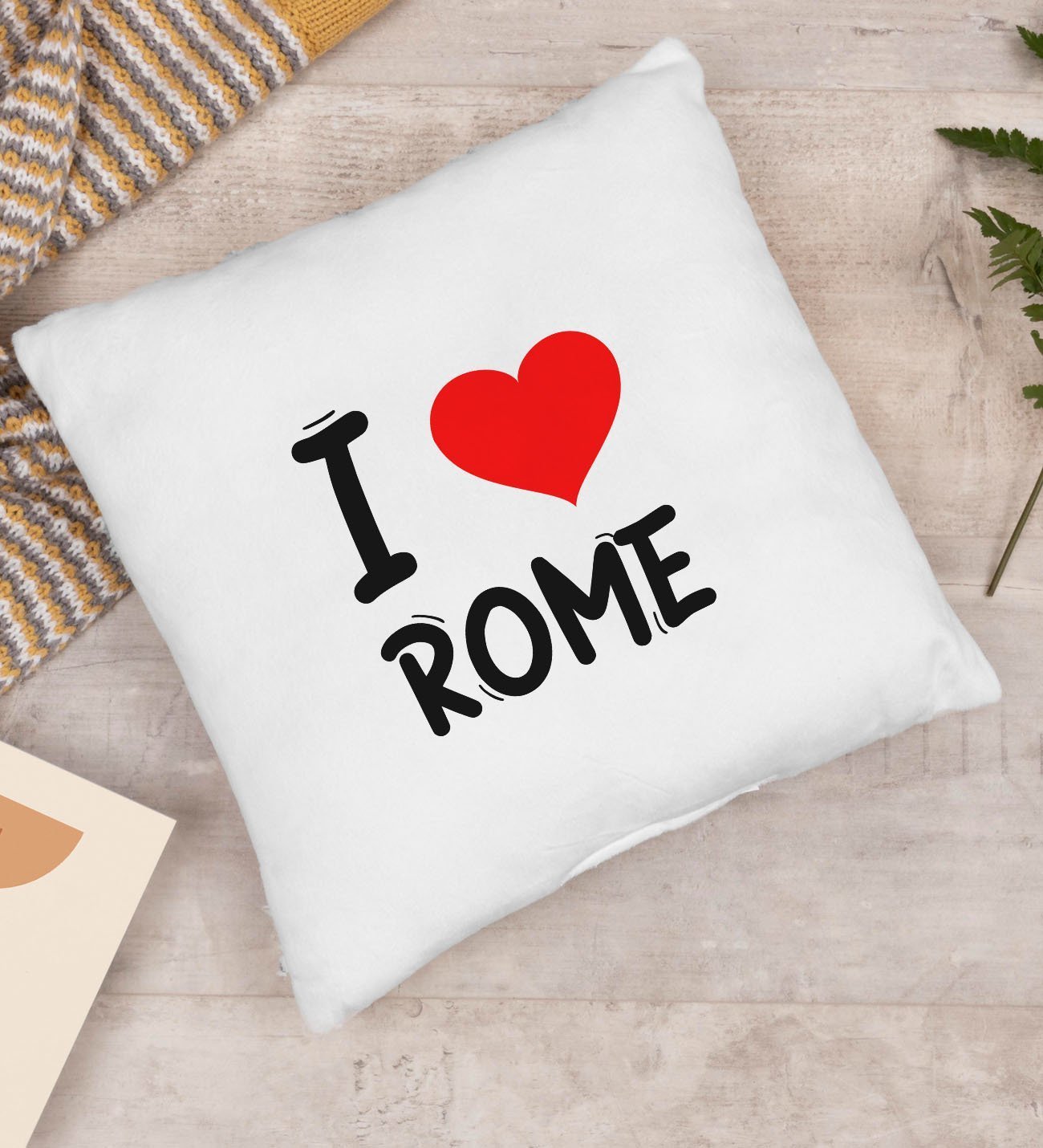 BK Gift I Love Rome Tasarımlı Yastık - Model 1