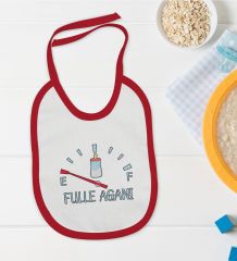 BK Kids Fulle Aganı Tasarımlı Kırmızı Bebek Mama Önlüğü-1