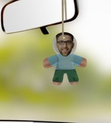 Kişiye Özel Eğlenceli Bez Bebek Dikiz Ayna Süsü-6
