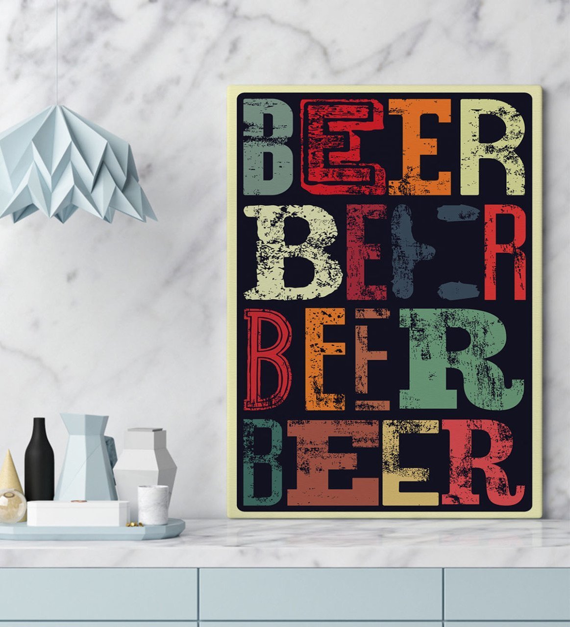 Beer Tasarımlı Kanvas Tablo (50 x 70 cm.)