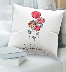 BK Gift Kişiye Özel İsimli Beyaz Kırlent Yastık, Ev Hediyesi, Ev Dekorasyonu, Dekoratif Hediye-18