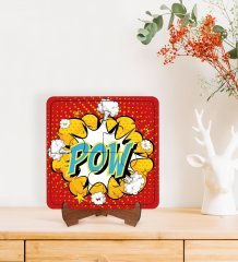 BK Gift Pop Art Tasarımlı Ahşap Standlı Puzzle Çerçeve-20