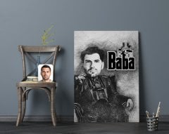 Kişiye Özel Godfather Baba Tasarımlı Kanvas Tablo 70x100cm-22