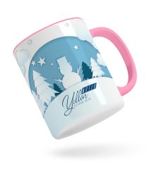 Kişiye Özel Yılbaşı Mutlu Yıllar Pembe Kupa Bardak-22