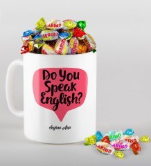 Kişiye Özel İngilizce Öğretmeni Kupa ve Haribo Şeker Hediye Seti-14