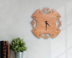 BK Gift Dekoratif 45cm Ahşap Duvar Saati-104