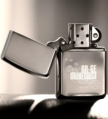 Kişiye Özel Ar-Ge Mühendisi Benzinli Gümüş Gri Metal Çakmak - 1