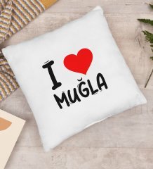 BK Gift I Love Muğla Tasarımlı Yastık - Model 1