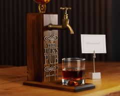 BK Gift Kişiye Özel Kabartma İsimli Musluklu Doğal Ahşap İçki Standı, Home Bar, Viski Çeşmesi, İçecek Dispenseri, Ahşap İçecek Çeşmesi-39