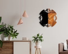BK Gift Dekoratif 45cm Ahşap Duvar Saati-103