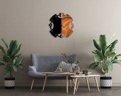 BK Gift Dekoratif 45cm Ahşap Duvar Saati-103