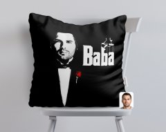 Kişiye Özel Godfather Baba Tasarımlı Beyaz Yastık-3