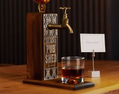 BK Gift Kişiye Özel Kabartma İsimli Musluklu Doğal Ahşap İçki Standı, Home Bar, Viski Çeşmesi, İçecek Dispenseri, Ahşap İçecek Çeşmesi-38