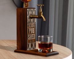 BK Gift Kişiye Özel Kabartma İsimli Musluklu Doğal Ahşap İçki Standı, Home Bar, Viski Çeşmesi, İçecek Dispenseri, Ahşap İçecek Çeşmesi-38