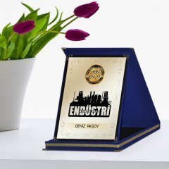 Kişiye Özel Yılın En İyi Endüstri Mühendisi Lacivert Plaket Ödülü