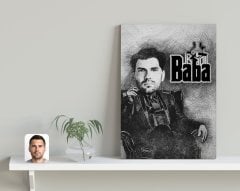 Kişiye Özel Godfather Baba Tasarımlı Kanvas Tablo 30x50cm-22