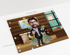 BK Gift Kişiye Özel Baba Tasarımlı 1000 Parça Profesyonel Puzzle-5, 1000 Puzzle, Arkadaşa Hediye