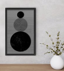 BK Home Modern Art Dekoratif Ahşap Siyah Çerçeveli Tablo-7
