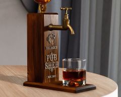 BK Gift Kişiye Özel Kabartma İsimli Musluklu Doğal Ahşap İçki Standı, Home Bar, Viski Çeşmesi, İçecek Dispenseri, Ahşap İçecek Çeşmesi-37