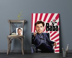 Kişiye Özel Godfather Baba Tasarımlı Kanvas Tablo 70x100cm-21