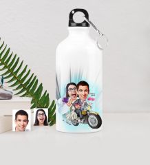 Kişiye Özel Gelin Damat Karikatürlü Metal Suluk (500 ml.) 8