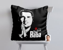 Kişiye Özel Godfather Baba Tasarımlı Beyaz Yastık-1